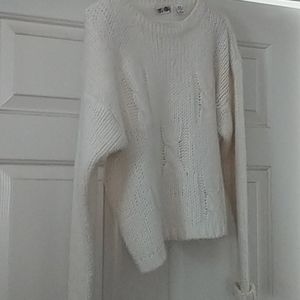 T.Q. vintage cream white sweater